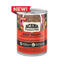 Acana Grain Free Pate Beef wet dog food can, 12.8oz