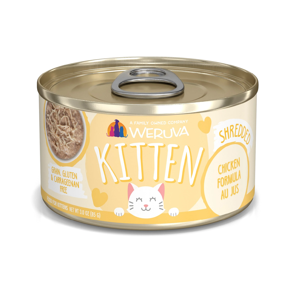 Weruva Kitten Chicken Au Jus can, 3 oz