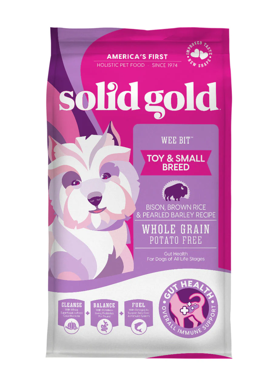 Solid Gold NutrientBoost Wee Bit Toy and Small Breed Bison dry dog food, 3.75lb bag