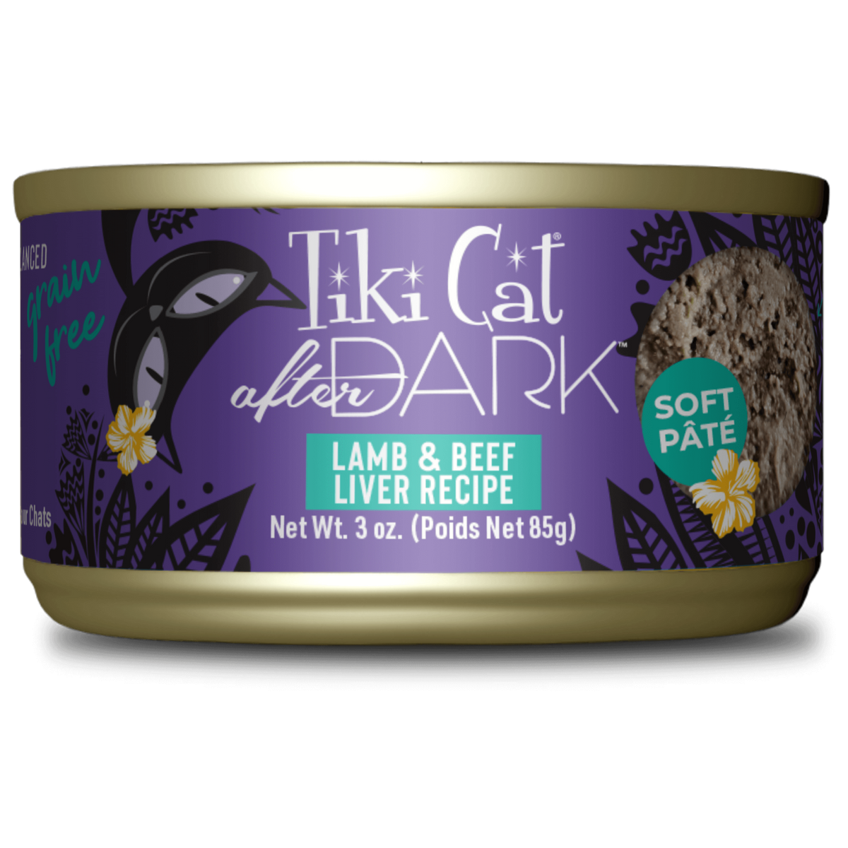 Tiki Cat After Dark Lamb and Beef Liver soft pate can, 3 oz
