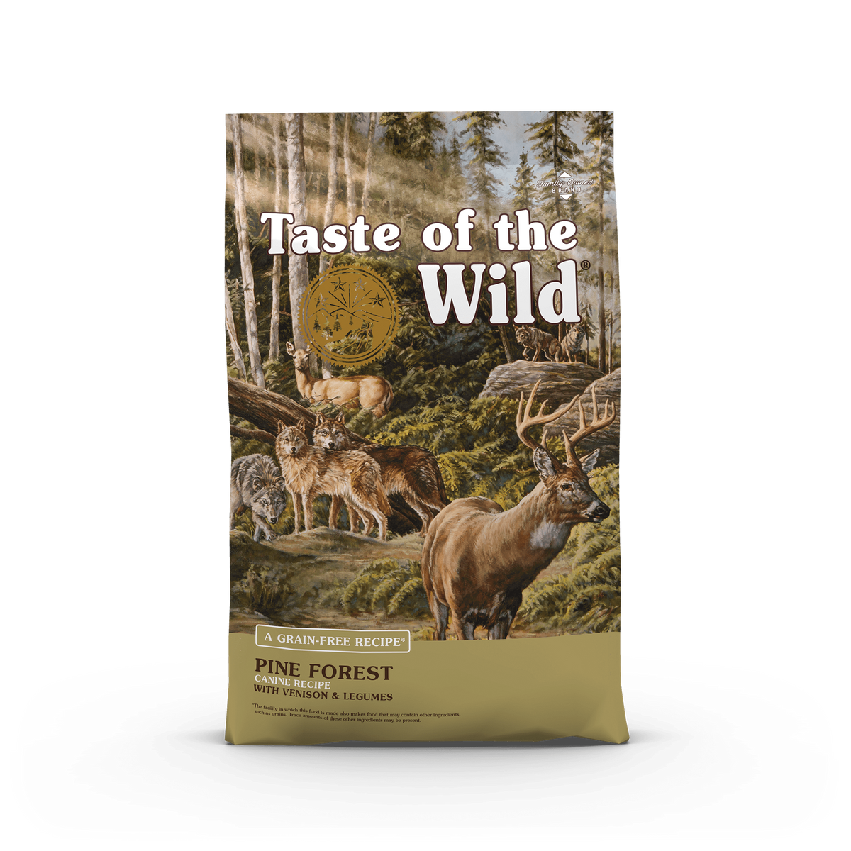 Bag of Taste of the Wild Pine Forest Canine Recipe with venison and legumes dry dog food