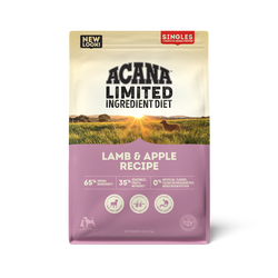 4lb bag of Acana Singles Lamb with Apple grain-free limited ingredient dry dog food
