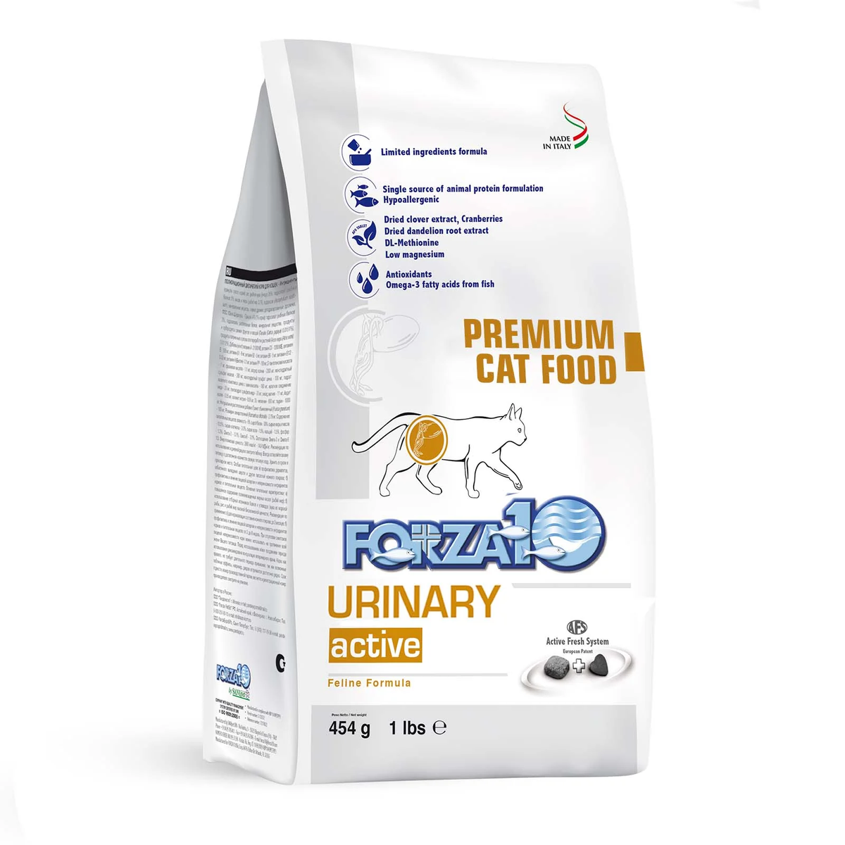 FORZA10 Adult Anchovy Urinary Active dry cat food bag