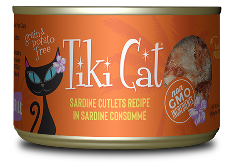 Tiki Cat Tahitian Grill Sardine Cutlets can, 2.8 oz