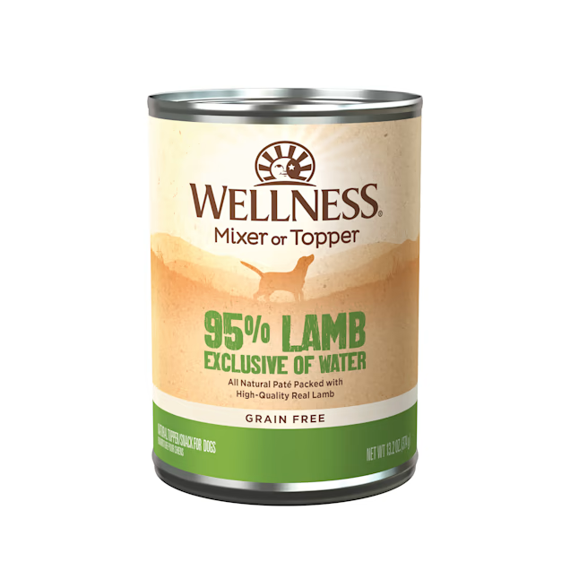 Can of Wellness Adult 95% Lamb wet dog food