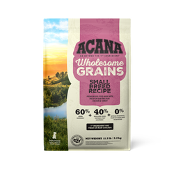 4lb bag of Acana Adult Wholesome Grains Small Breed dry dog food