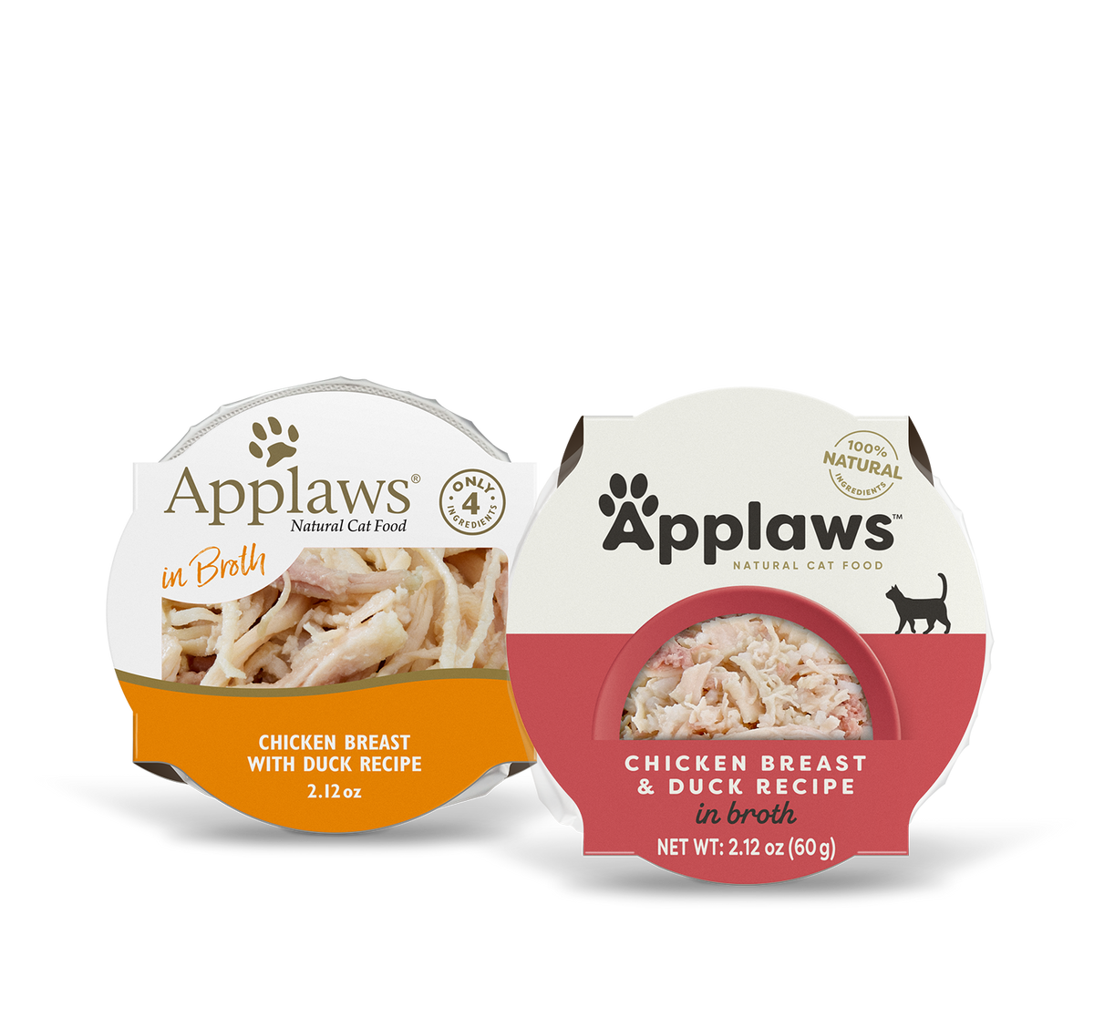 Applaws Chicken Breast and Duck wet cat food can, 2.12 oz