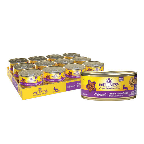 Wellness Complete Health Adult Minced Turkey and Salmon, 5.5-ounce can