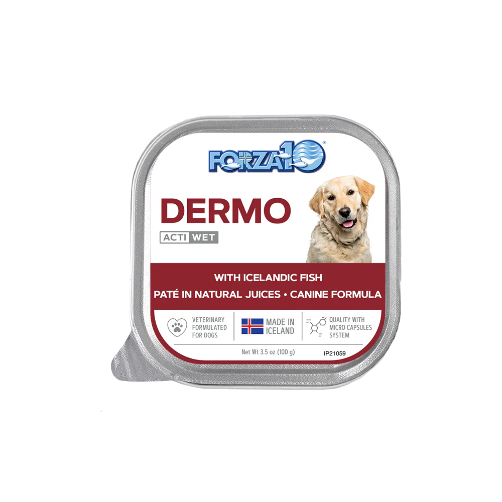 FORZA10 Dermo Icelandic Fish Actiwet wet dog food tray, 3.5oz