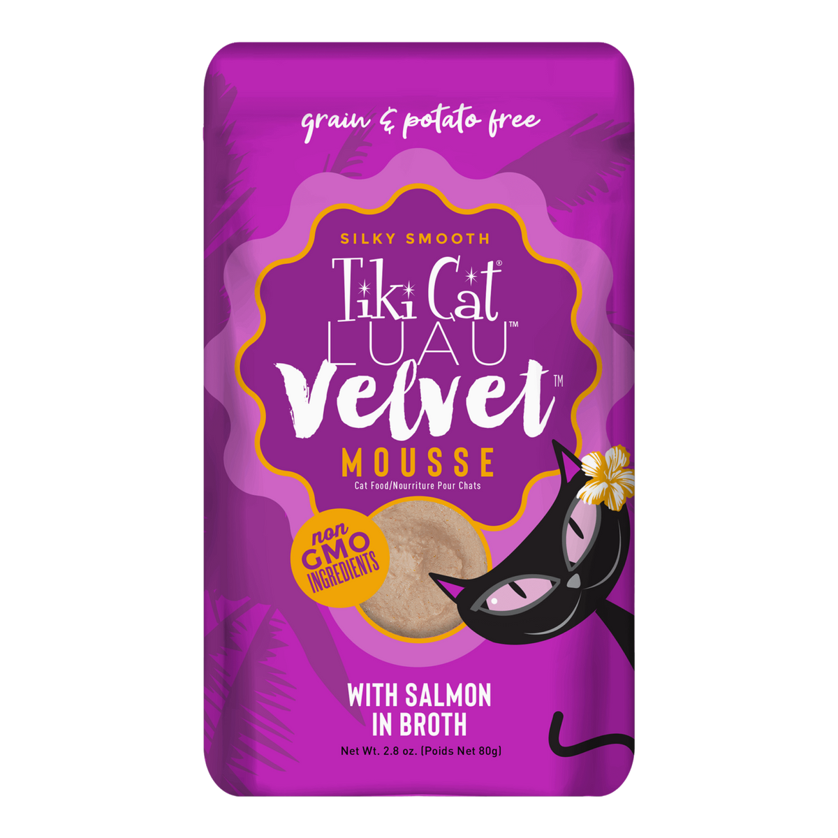 Tiki Cat Velvet Mousse Salmon pouch, 2.8 oz