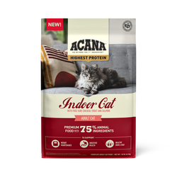 Acana Adult Grain Free Chicken, Trout and Salmon Indoor Entree dry cat food bag