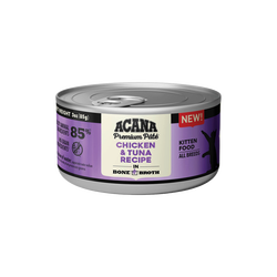 Acana Premium Pâté Chicken & Tuna kitten wet cat food can, 3oz