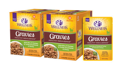 Wellness Adult Pouch Healthy Indulge Gravies Chicken and Turkey, 3-ounce pouch