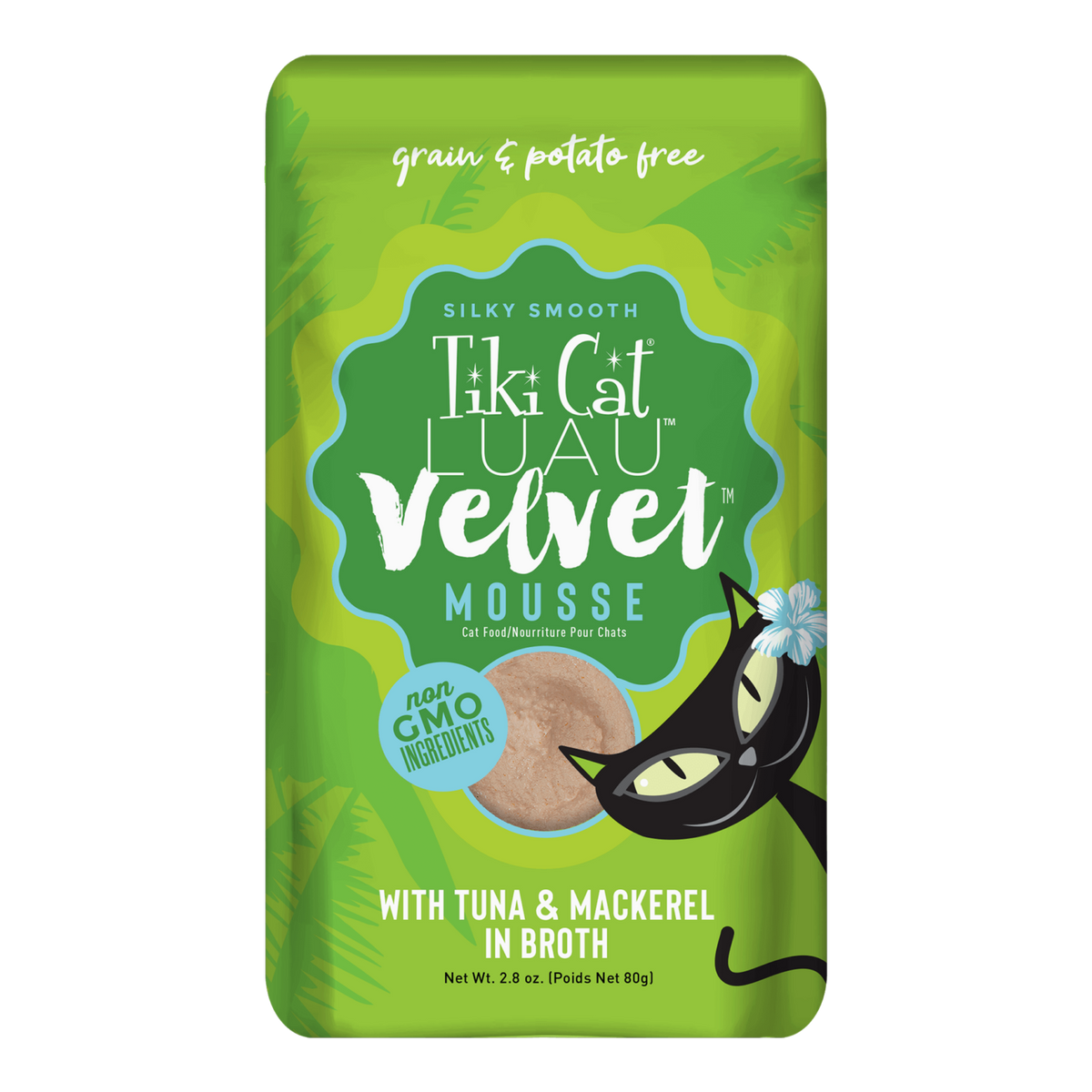 Tiki Cat Velvet Mousse Tuna and Mackerel pouch, 2.8 oz