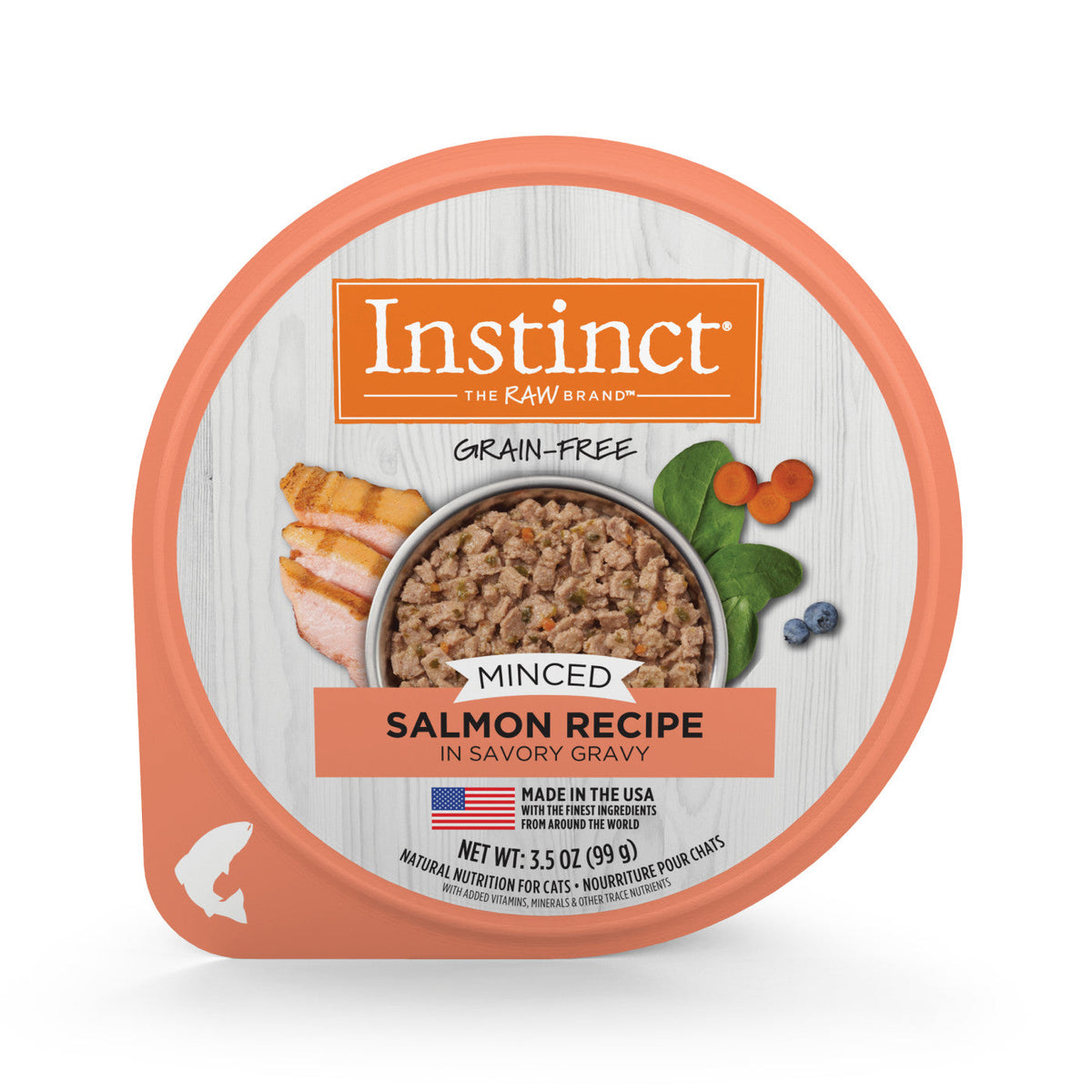 Cup of Instinct Minced Cups wild-caught salmon wet cat food, 3.5 ounce