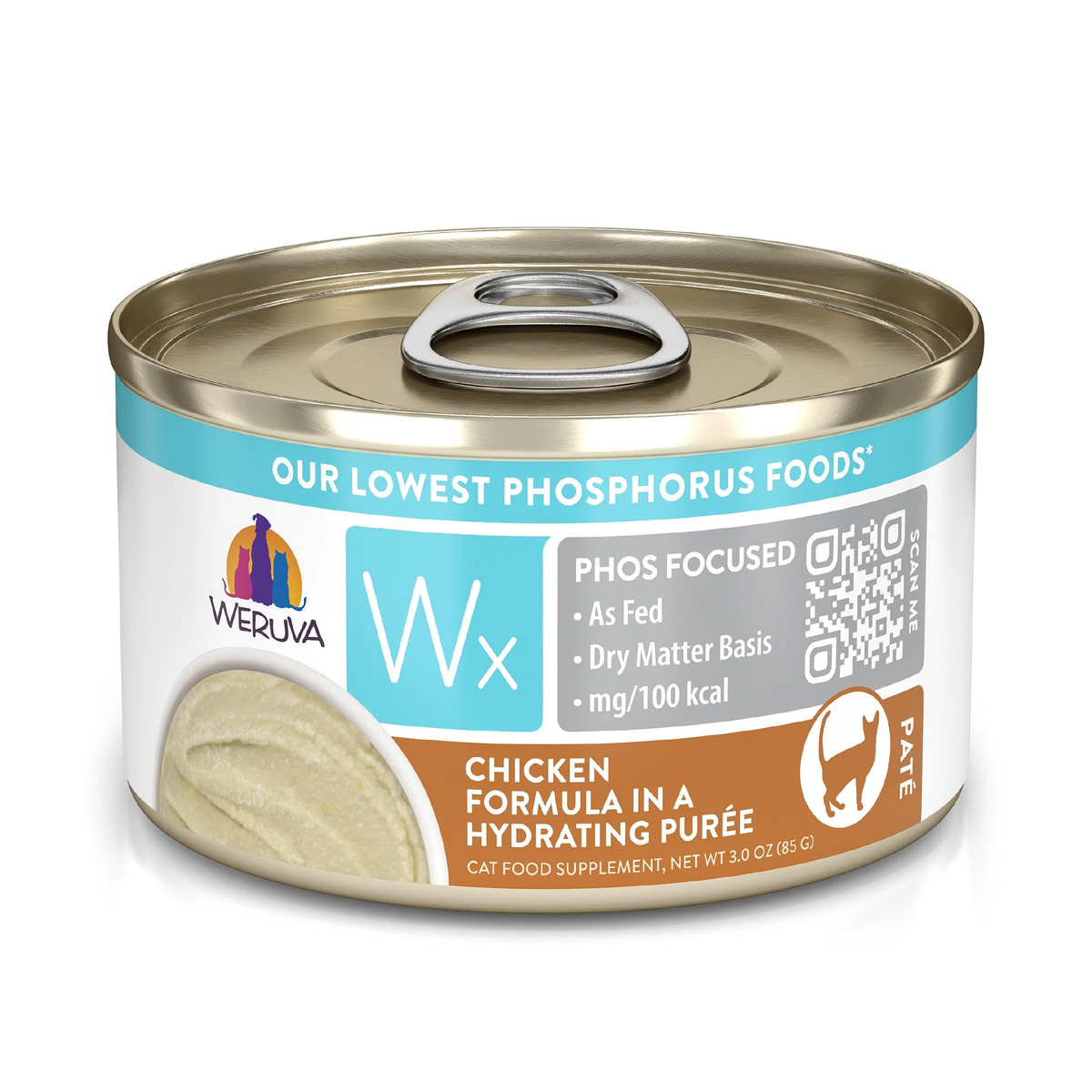 Can of Weruva Wx Chicken wet cat food, 3 ounce