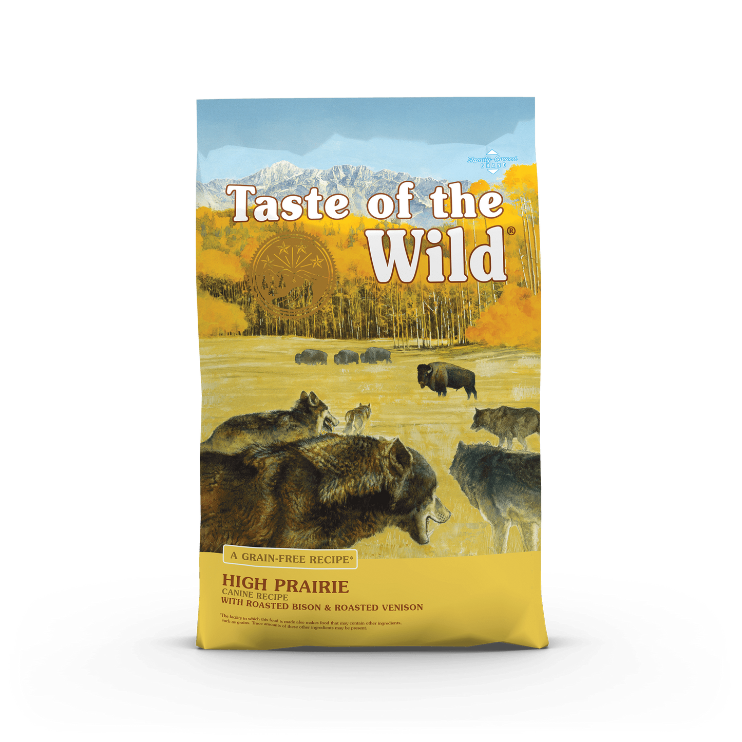 Bag of Taste of the Wild High Prairie Bison and Venison dry dog food