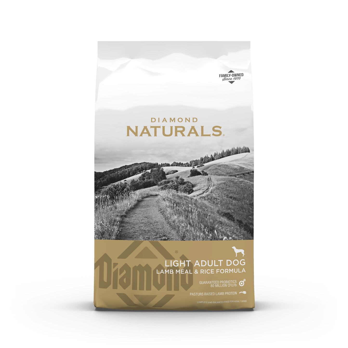 30 lb bag of Diamond Naturals Adult Lite Lamb and Rice dry dog food