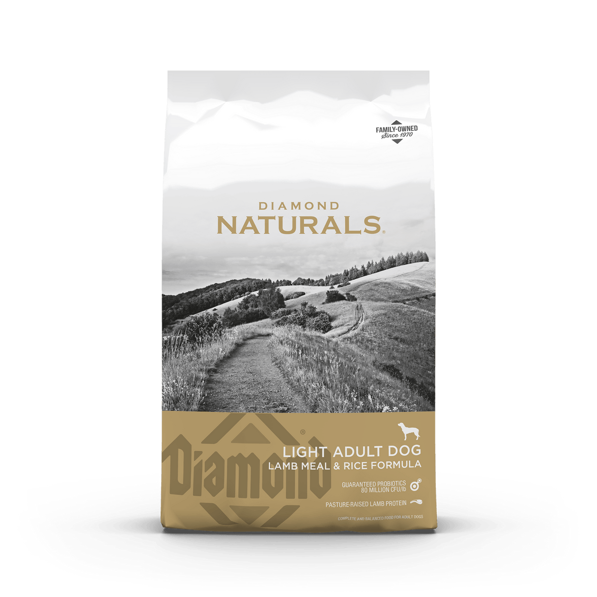 30 lb bag of Diamond Naturals Adult Lite Lamb and Rice dry dog food