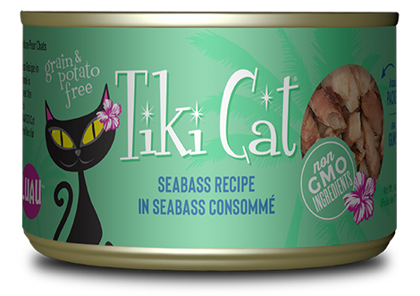 Tiki Cat Oahu Luau Seabass can, 2.8 oz