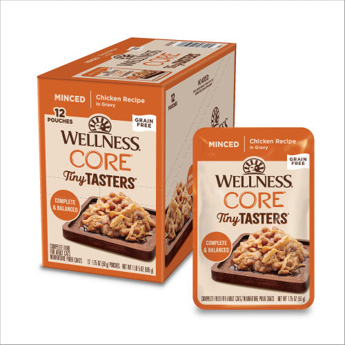 Wellness Core Adult Tiny Taster Minced Chicken, 1.75-ounce pouch