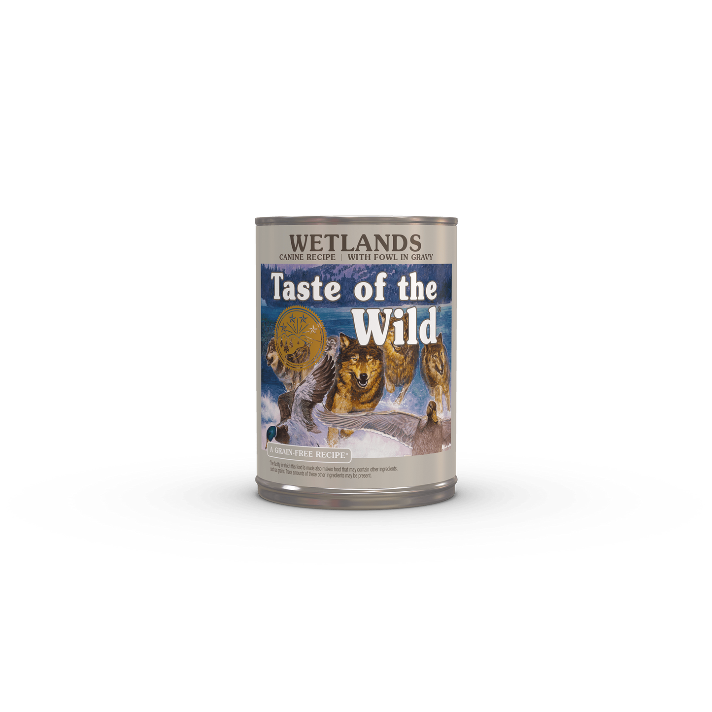 Taste of the Wild Wetland Fowl wet dog food can, 13.2oz