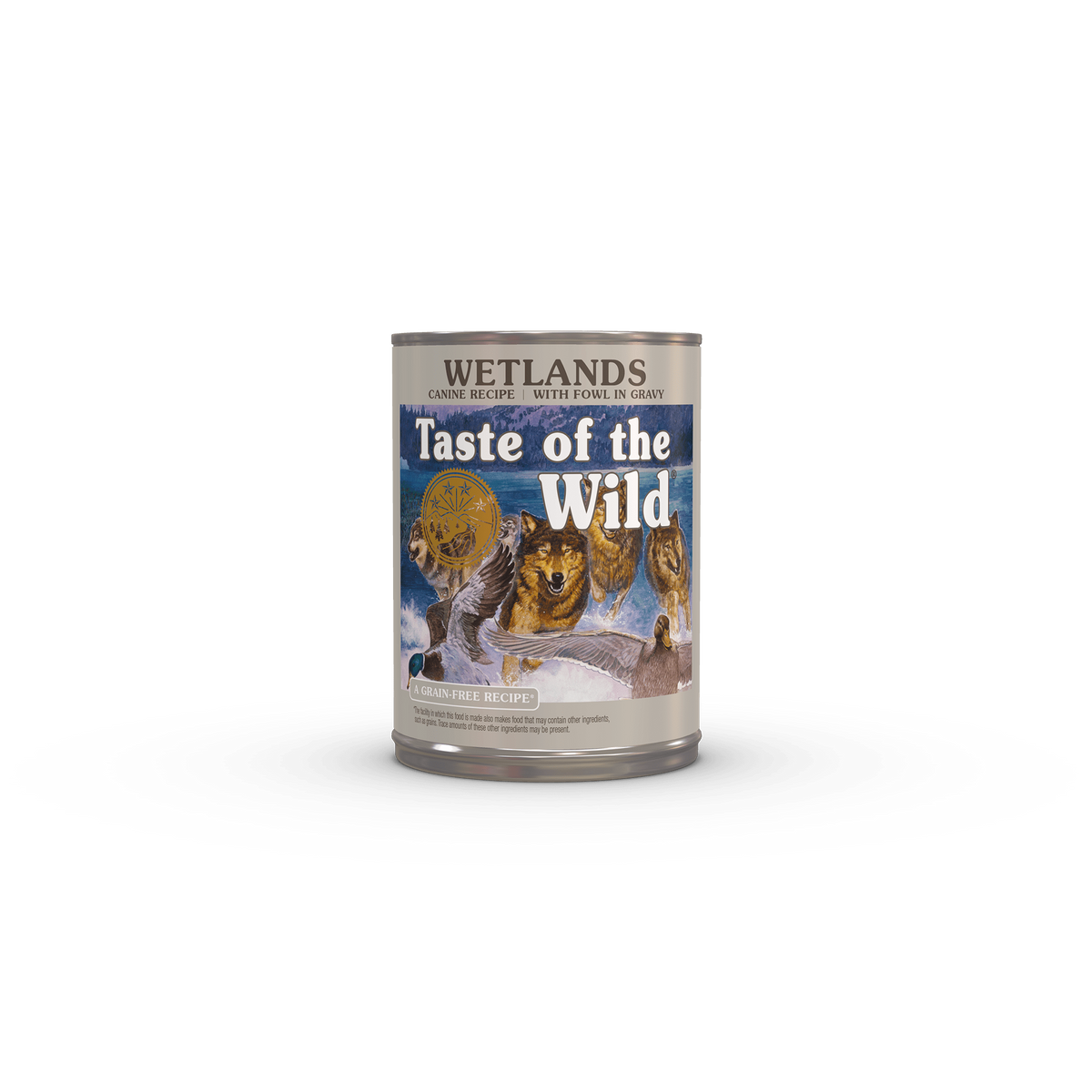 Taste of the Wild Wetland Fowl wet dog food can, 13.2oz