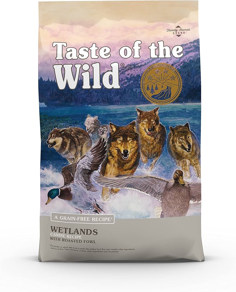 28lb bag of Taste of the Wild Wetland Fowl dry dog food