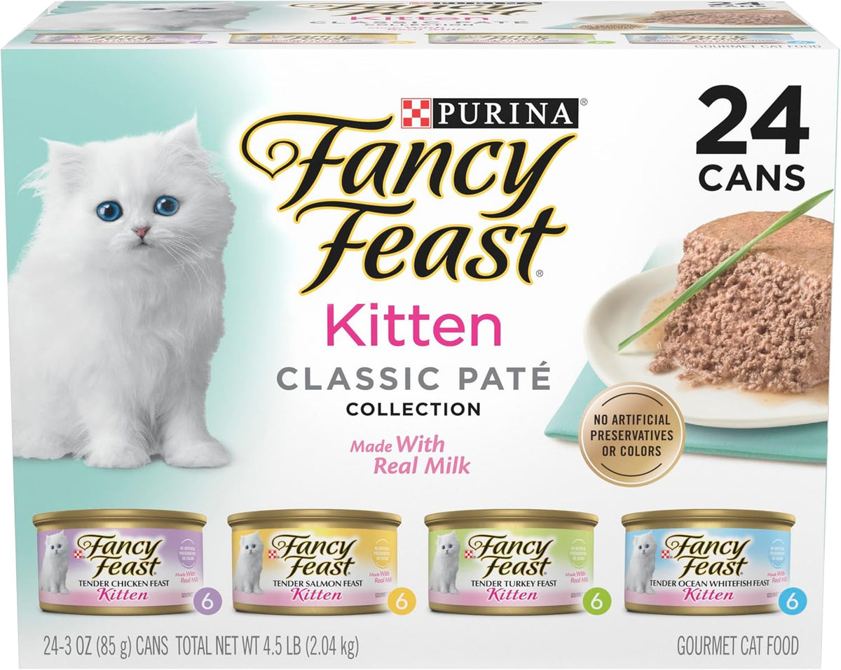 Fancy Feast Kitten wet food variety pack, 24 cans, 3oz
