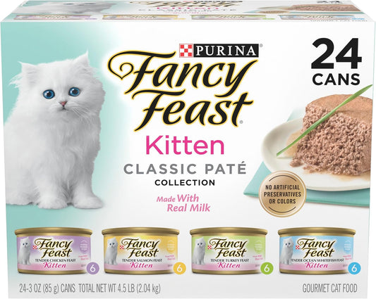 Fancy Feast Kitten wet food variety pack, 24 cans, 3oz