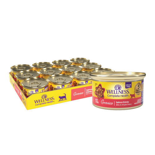 Wellness Complete Health Gravies salmon entree wet cat food can, 5.5 oz
