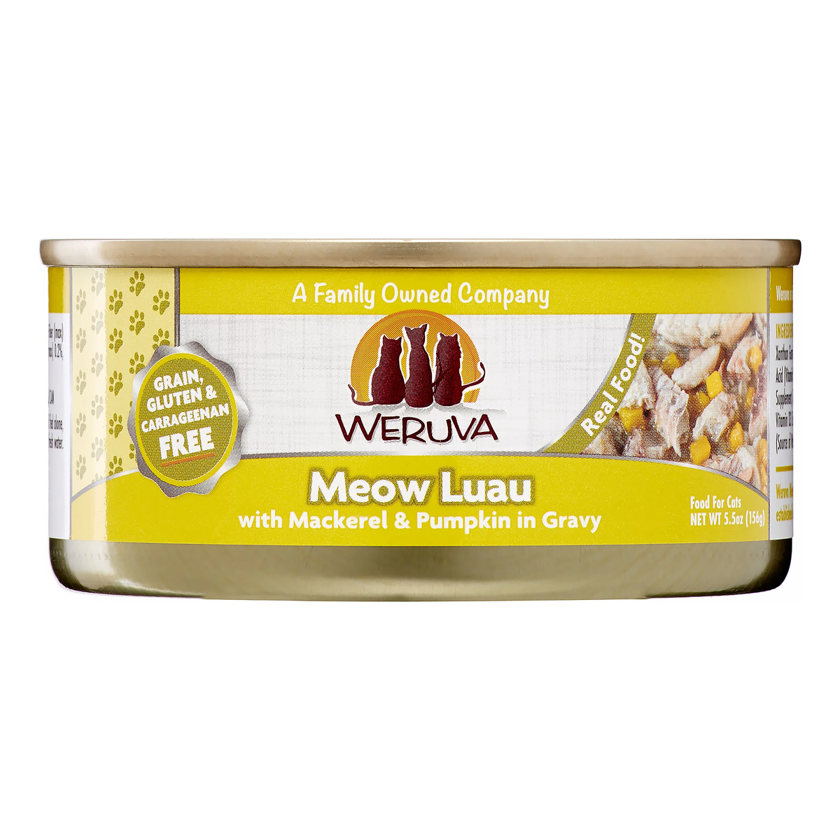 Weruva Meow Luau Mackerel and Pumpkin in Gravy can, 5.5 oz
