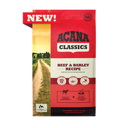 4lb bag of Acana Classics Beef and Barley dry dog food