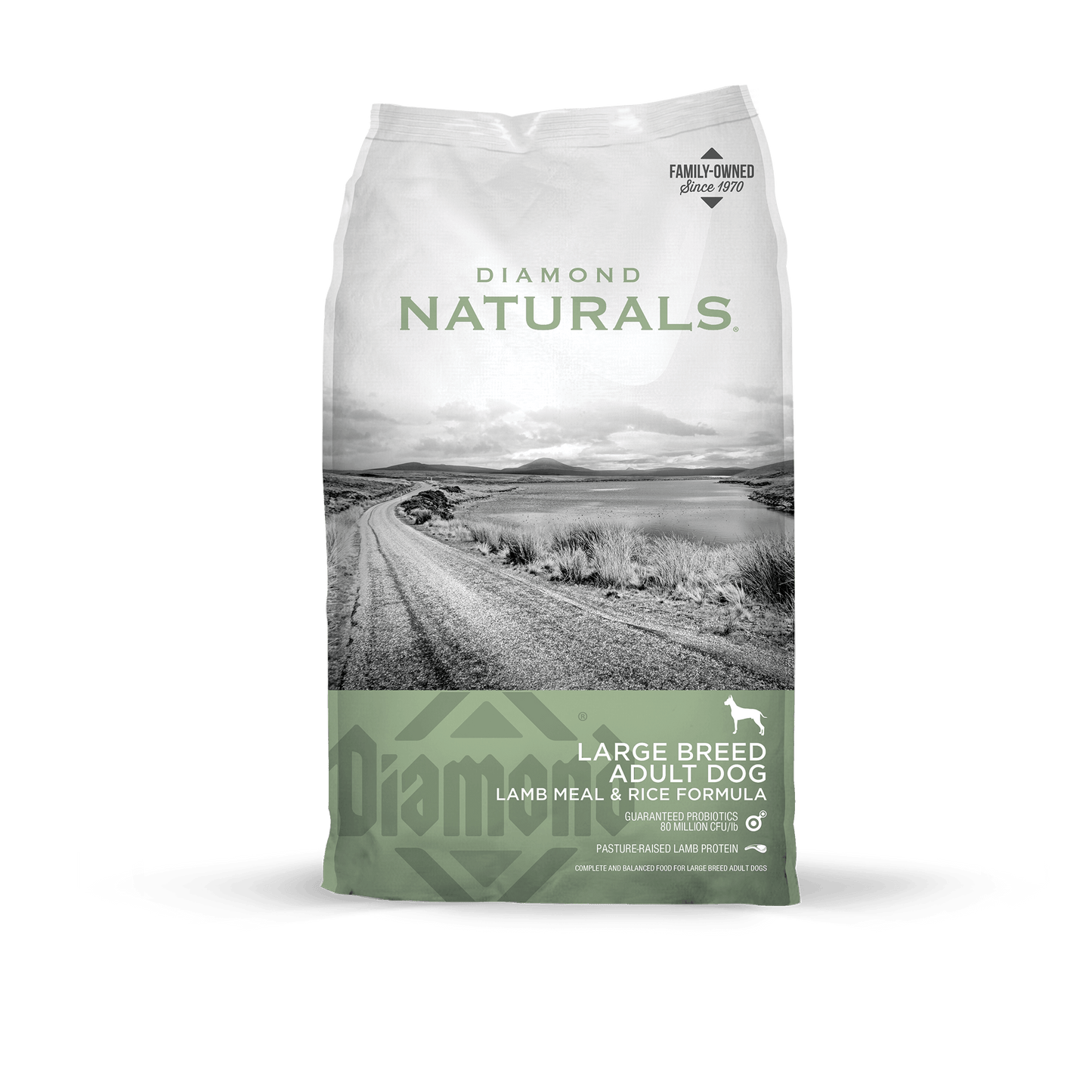 40 pound bag of Diamond Naturals Large Breed Adult Lamb and Rice dry dog food
