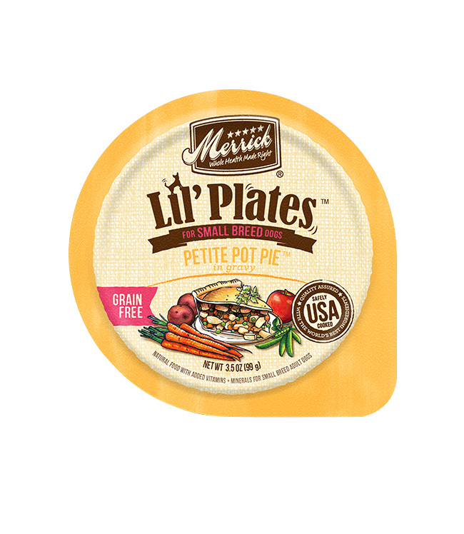Merrick Lil' Plates Grain Free Petite Pot Pie small-breed dog food, 3.5 oz tray