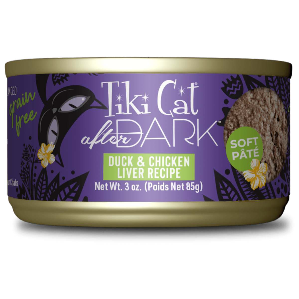 Tiki Cat After Dark Duck and Chicken Liver soft pate can, 3 oz