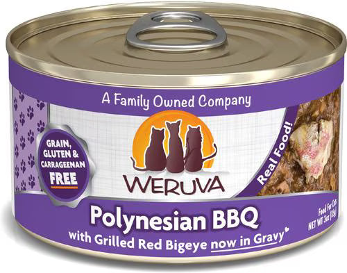 Weruva Polynesian BBQ Red Bigeye in Gravy can