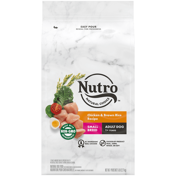 5lb bag of Nutro Natural Choice Small Breed Chicken & Brown Rice dry dog food