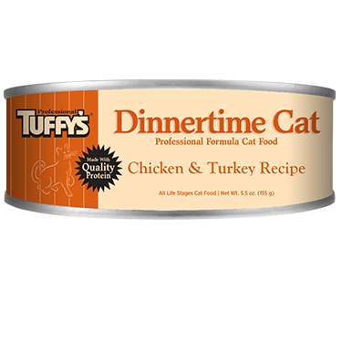 Tuffy's Dinnertime Chicken & Turkey canned cat food, 5.5oz