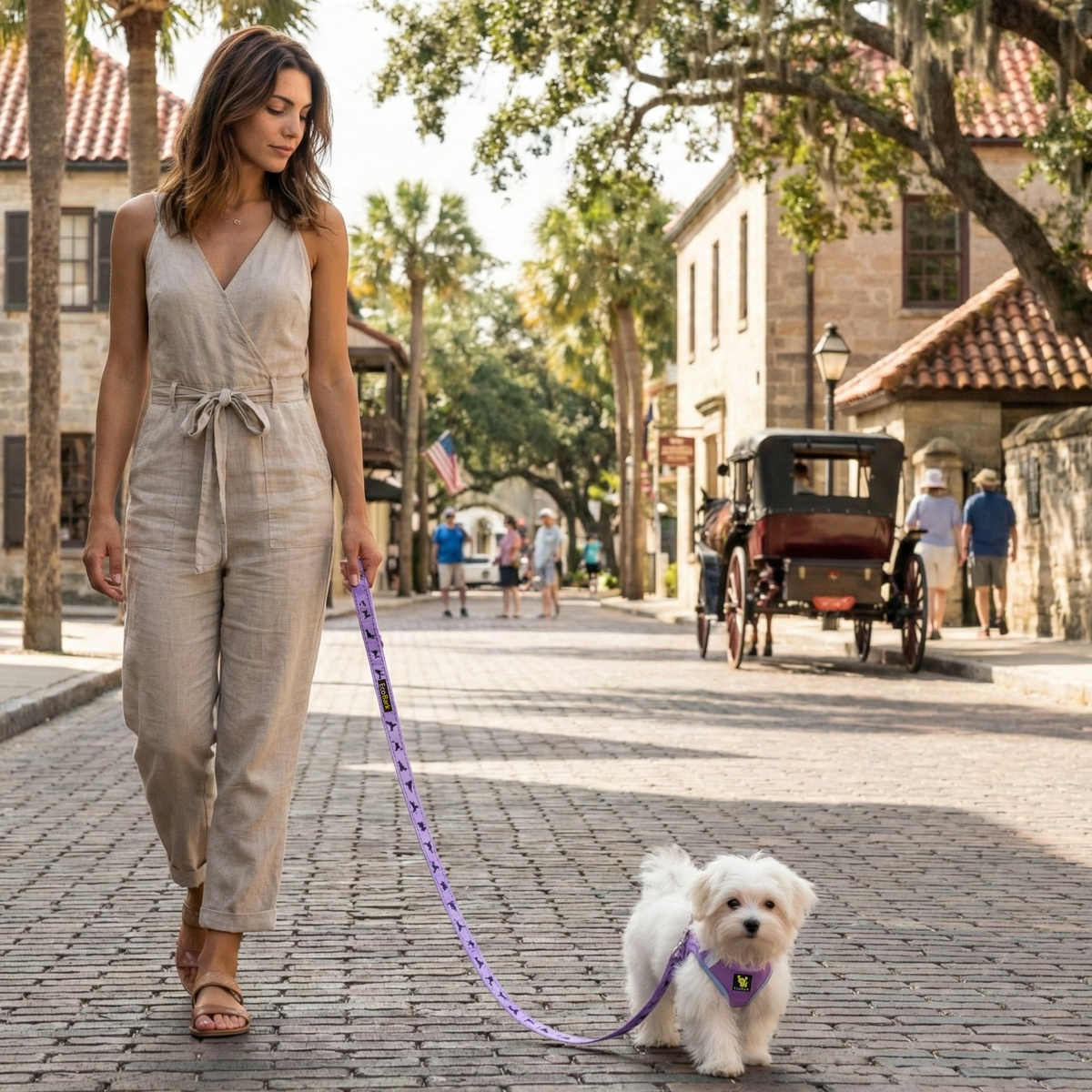 Step-In Dog Harness, Reflective Mesh, Lavender