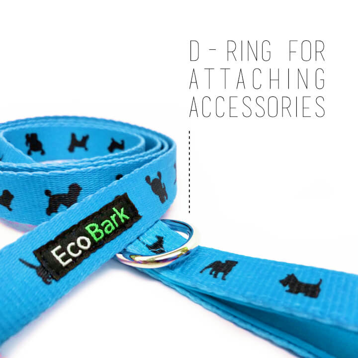 Sky Blue Comfort Grip Dog Leash, 4 to 6 ft