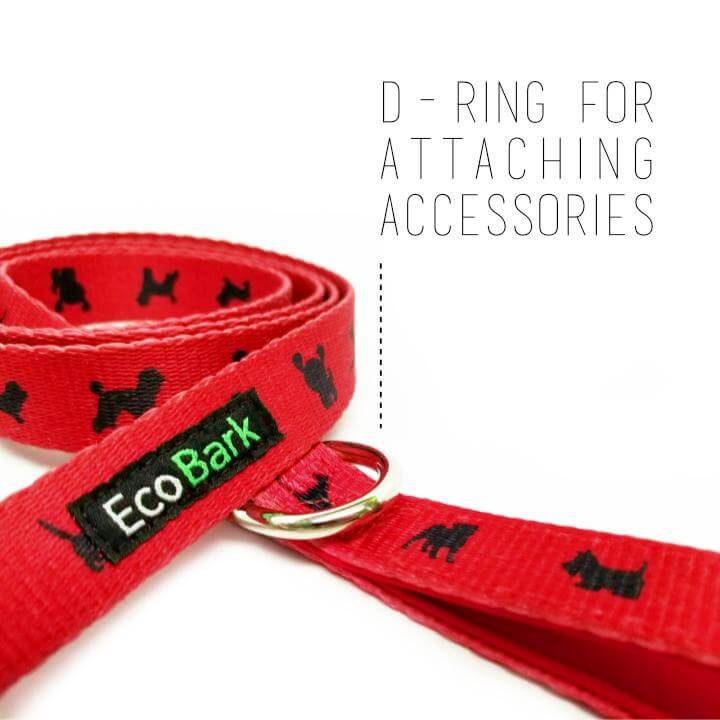Cherry Red Comfort Grip Dog Leash, 4 to 6 ft