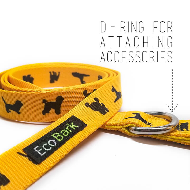 Yellow Comfort Grip Dog Leash, 4 to 6 ft