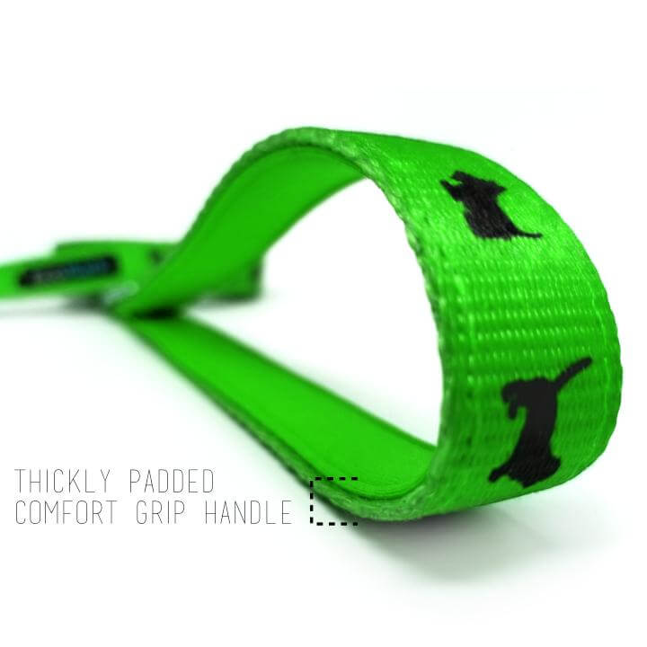 Green Comfort Grip Dog Leash, 4 to 6 ft