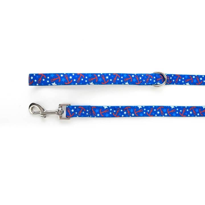 Nautical Comfort Grip Dog Leash, 4 to 6 ft