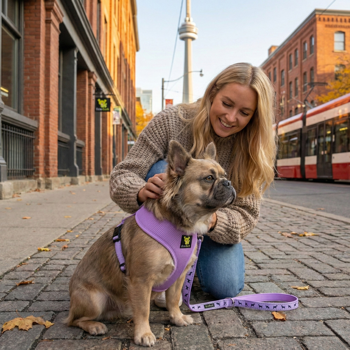 Over-the-Head Dog Harness, Vest Halter, Lavender