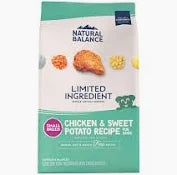 Bag of Natural Balance Limited Ingredient Chicken & Sweet Potato Small Breed dry dog food