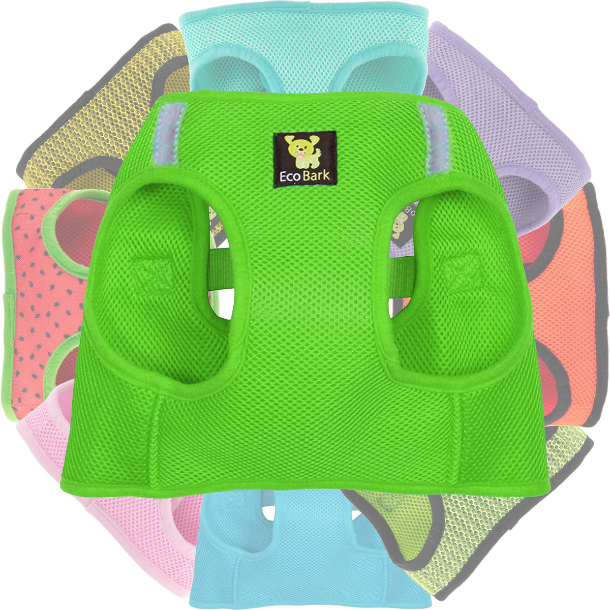 Step-In Dog Harness, Reflective Mesh, Lime Green
