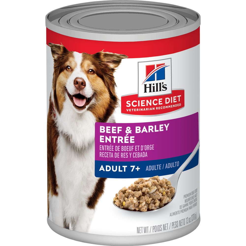 Hill's Science Diet Beef & Barley Entrée wet dog food can, 13oz