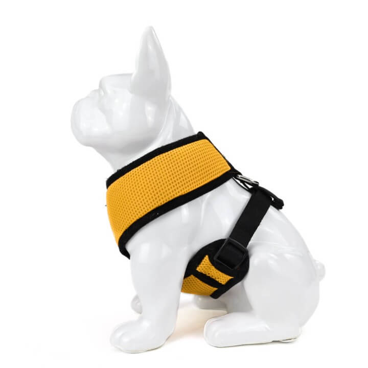 Yellow Over-the-Head Dog Harness, Vest Halter, XS to XX-Large